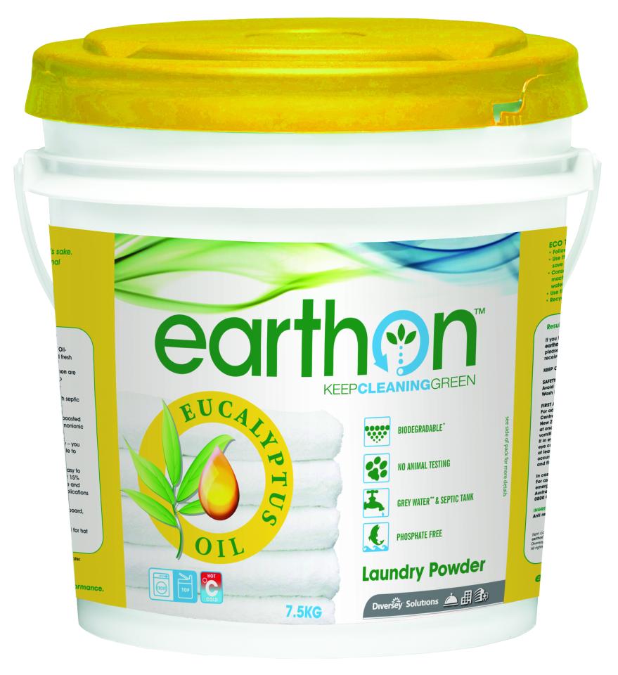 EARTHON EUCALYPTUS OIL LAUNDRY POWDER BUCKET 7.5KG Cleaning Products